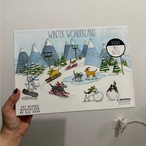 Pet Winter Wonderland Puzzle by RAE Dunn